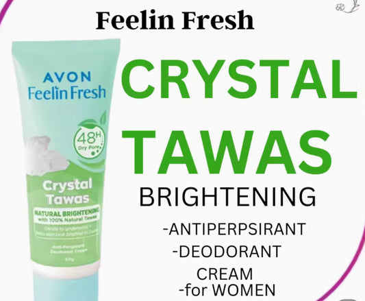 AVON FEELIN FRESH QUELCH DEO CREAM 55g Crystal Tawas