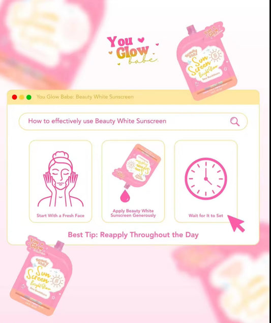 Beauty White Sunscreen by You Glow Babe (solo pack)