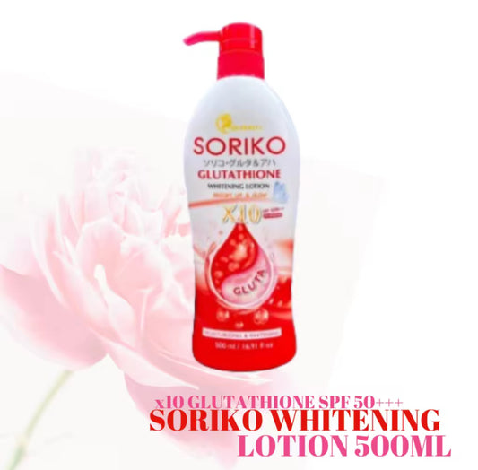 SORIKO Glutathione Whitening Lotion SPF 50PA+++ 500ml