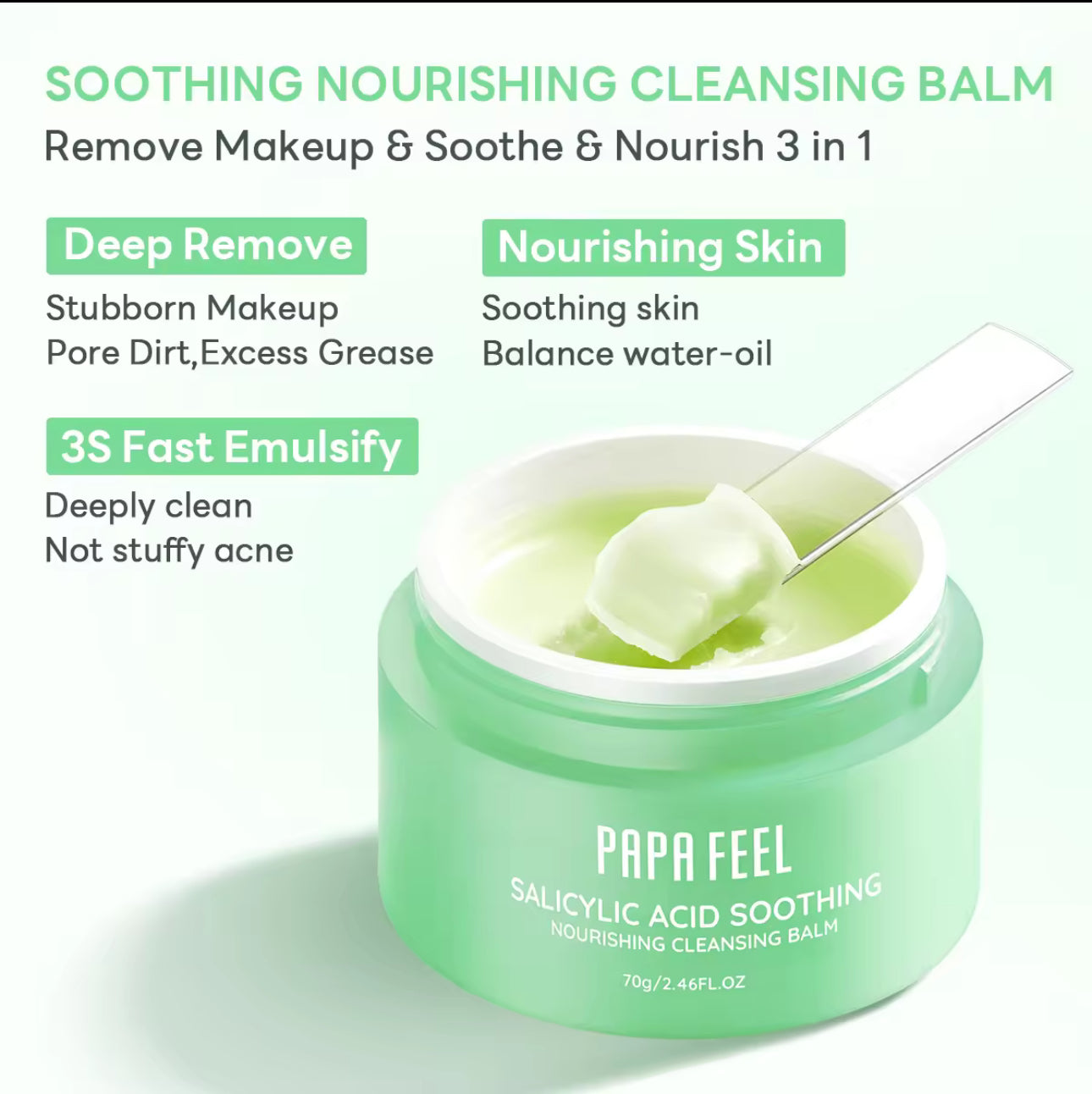 PAPA FEEL Salicylic Acid Soothing and Nourishing Makeup Cleansing Balm 70g