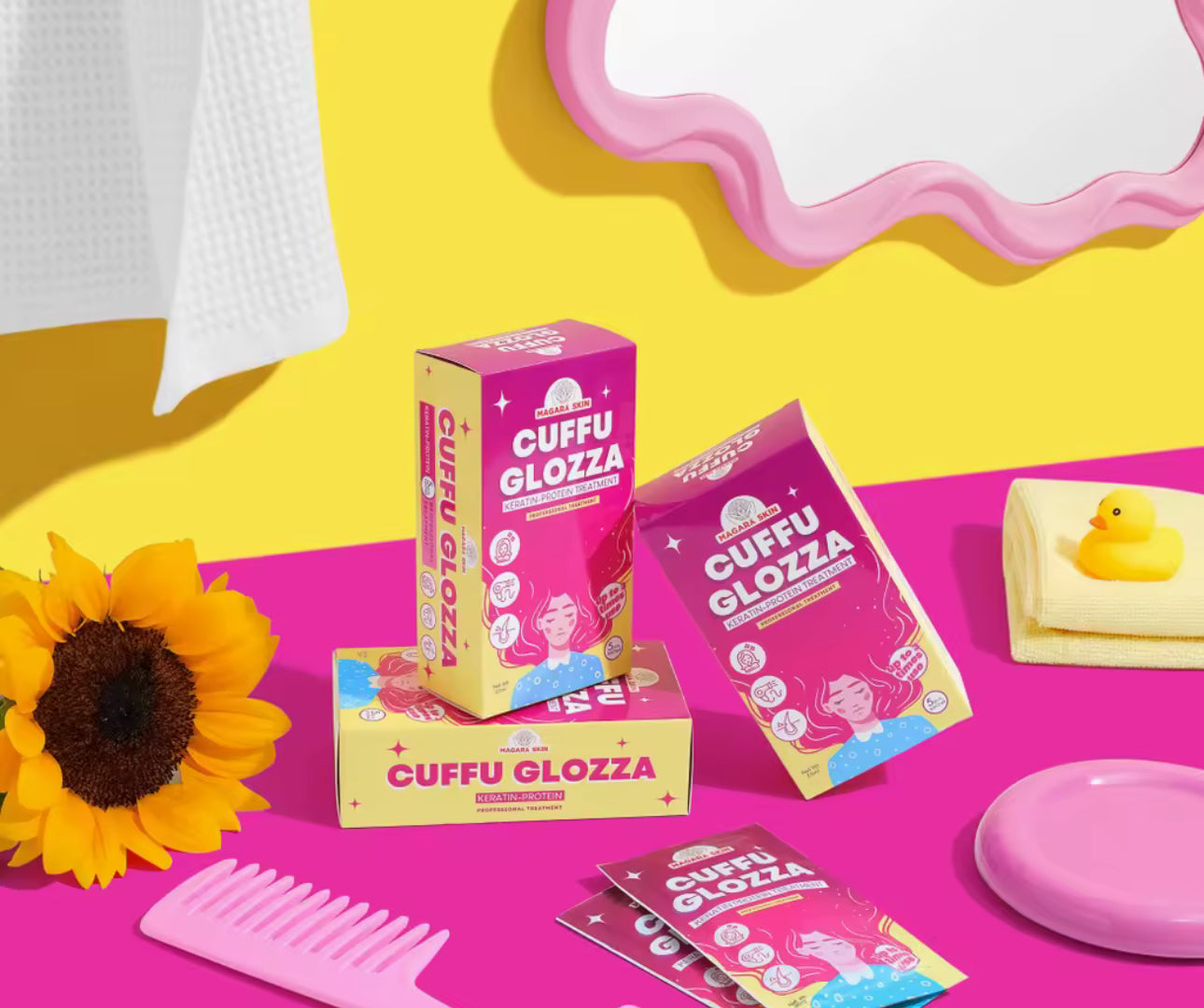 Cuffu Glozza Sachet Keratin Protein Hair Treatment | Magara Skin | 1box= 5pcs
