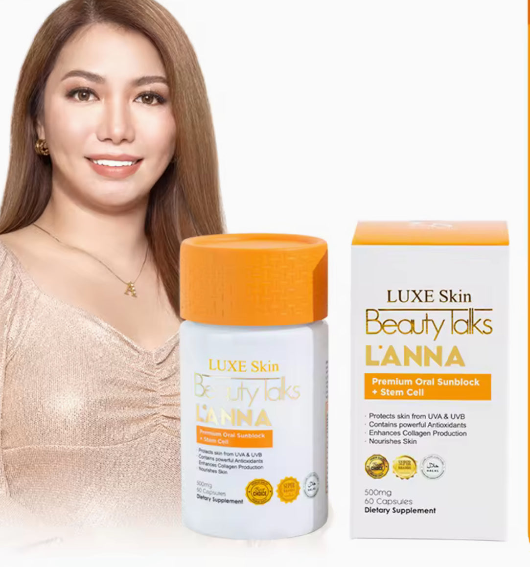 Luxe Slim Beauty Talks LANNA 60 Capsules| Premium Oral Sunblock + Stem Cell