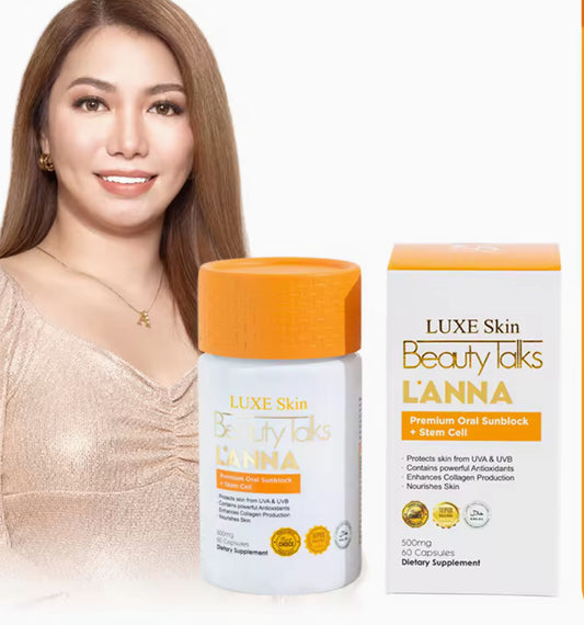 Luxe Slim Beauty Talks LANNA 60 Capsules| Premium Oral Sunblock + Stem Cell