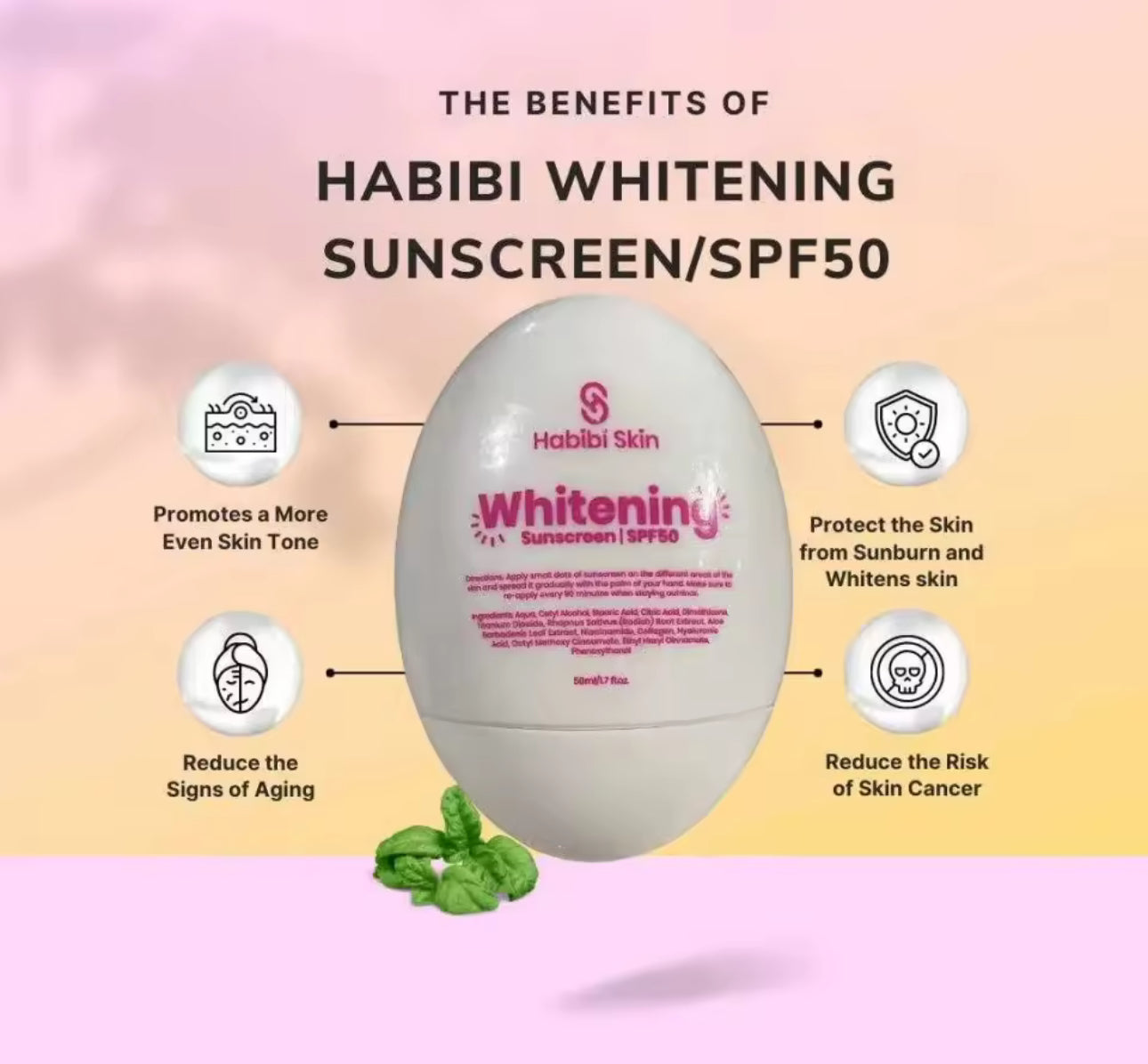 Habibi Skin Whitening Sunscreen SPF50