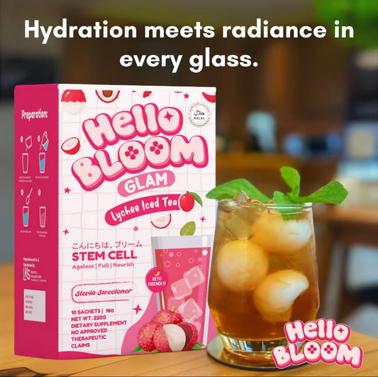 Hello Bloom Gleam Lychee ice tea |18gx10sachets