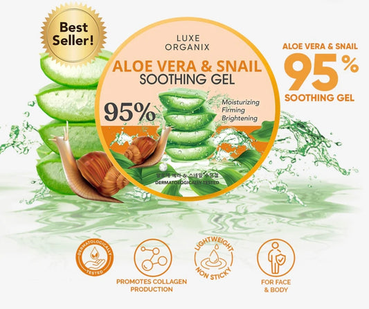 Luxe Organix
Aloe Vera & Snail Soothing Gel 300ml