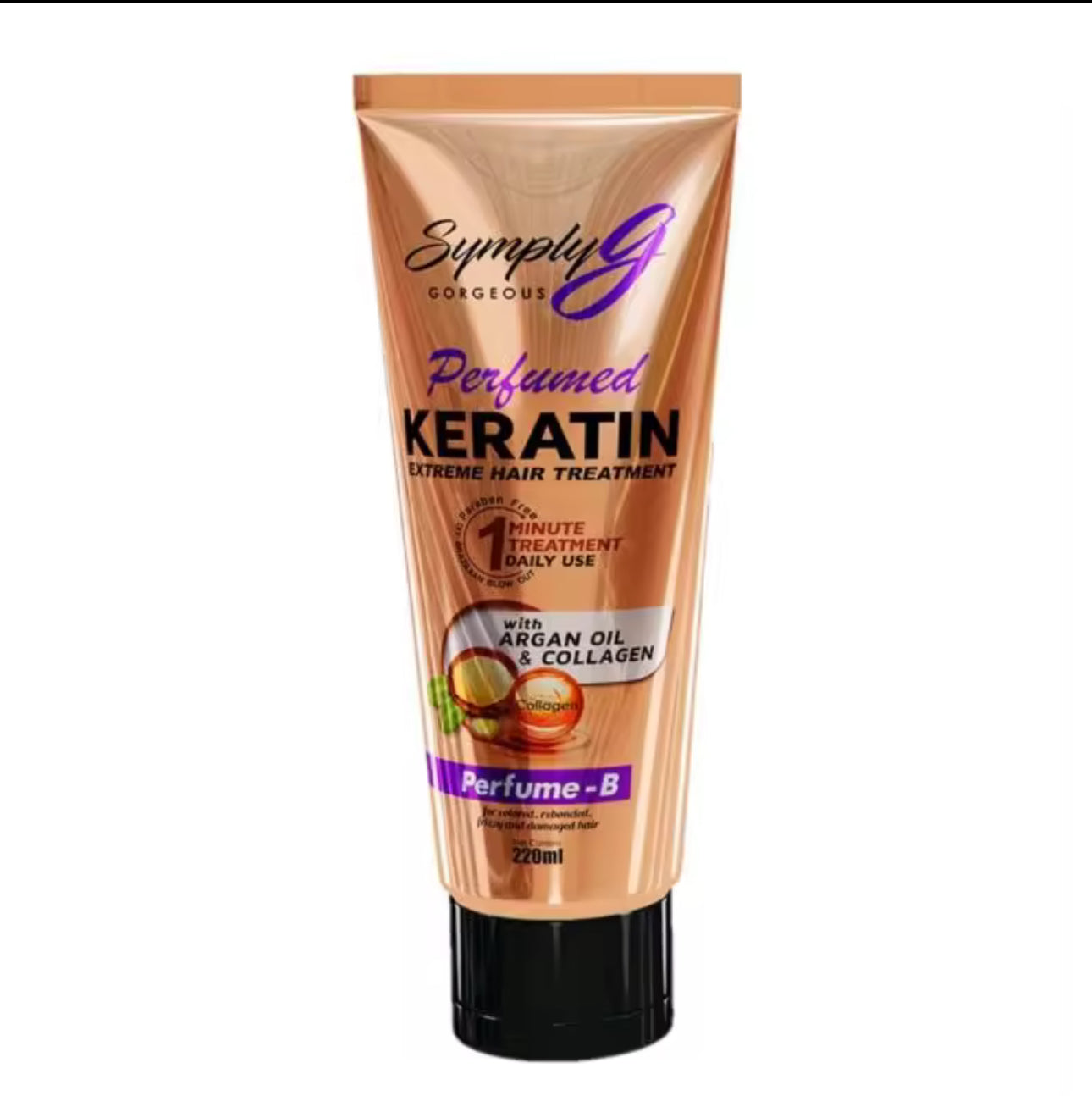 SIMPLY G Perfume B Keratin Extreme Hair Treatment With Argan Oil & Collagen 220ml