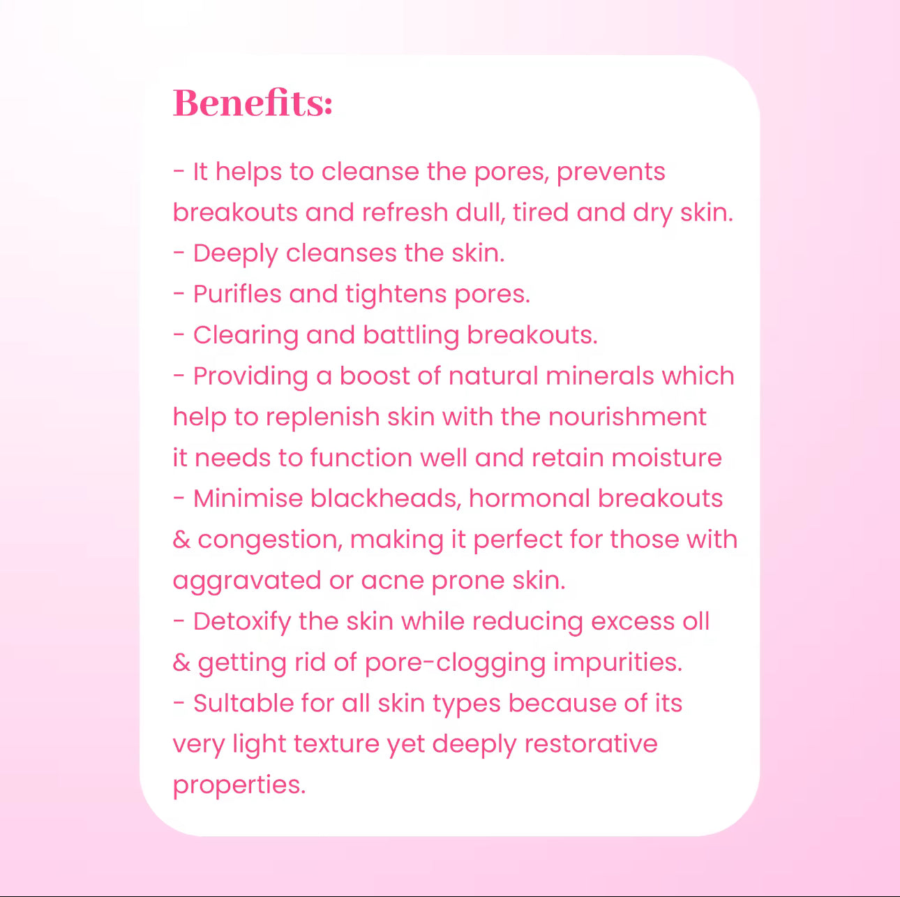 Premium Australian clay Mask by CC Glam & Beauty