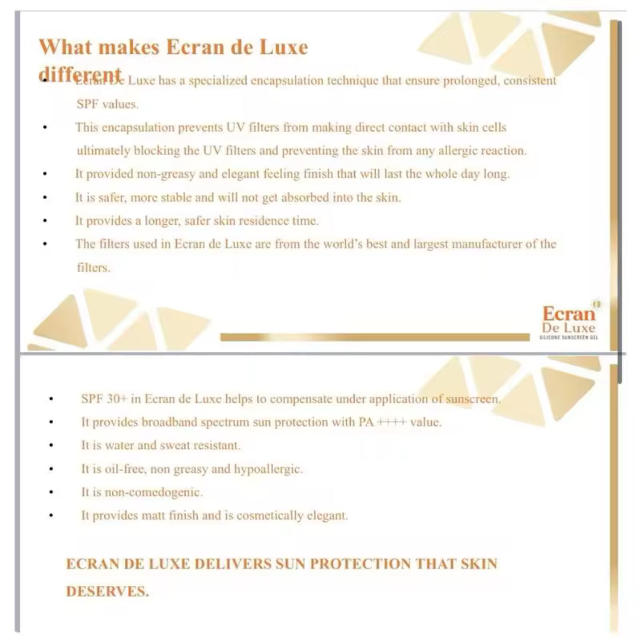 Ecran de Luxe Mineral Sunscreen Gel SPF 30 PA++++