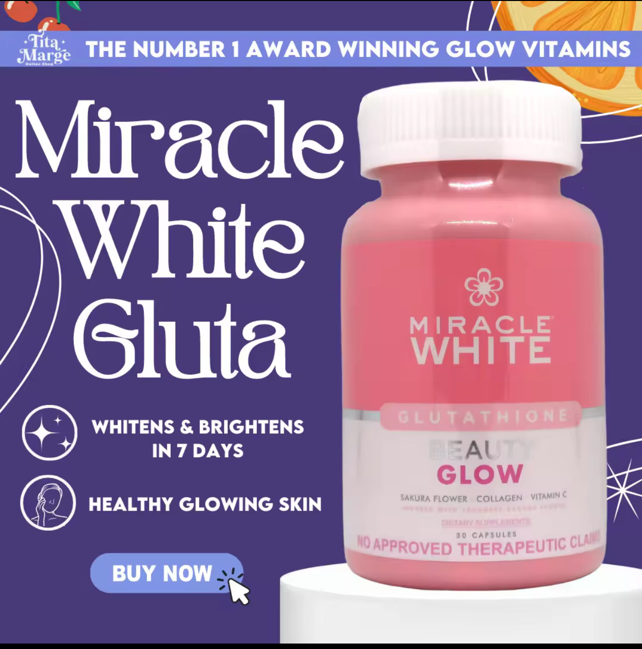 Miracle White Advance Whitening Glutathione Capsules