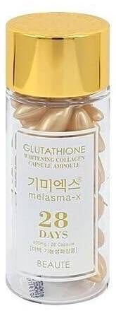 Beaute Melasma-x Glutathione Whitening Collagen Capsule Ampoule 28days