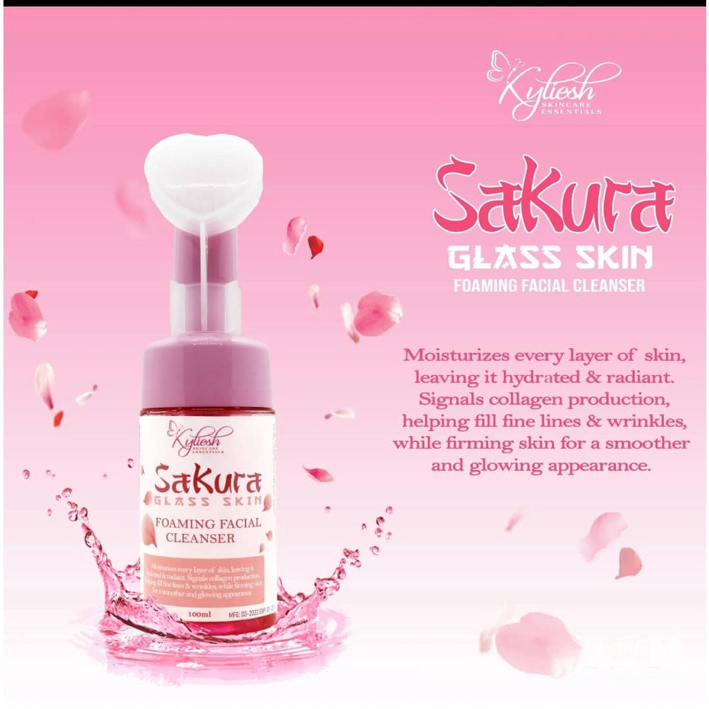Sakura Glass Skin Facial Foam | Kyliesh Skin Care Essentials 100ml