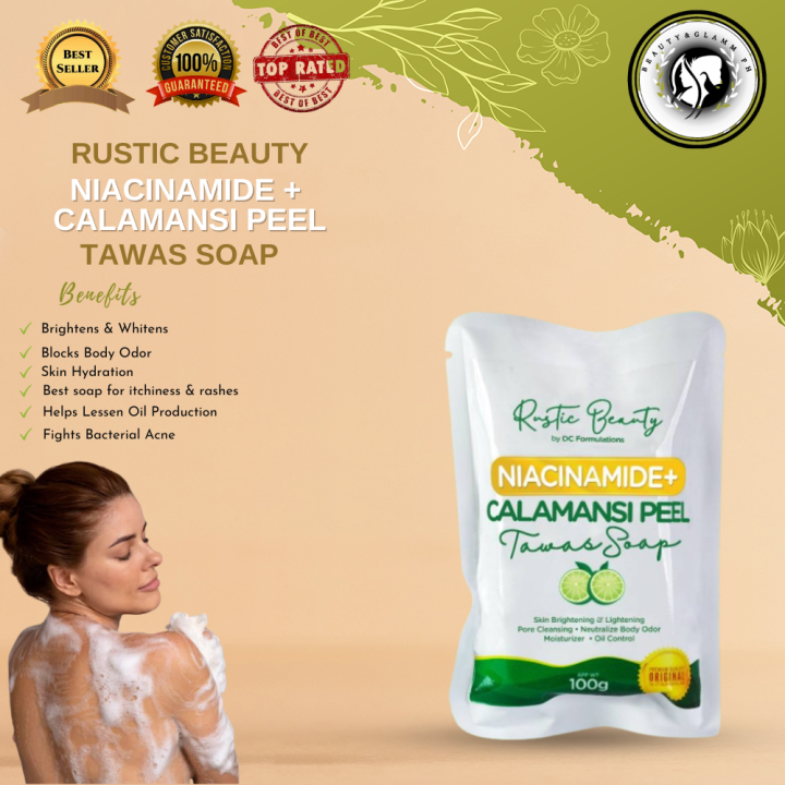 Rustic Beauty Niacinamide + Calamansi Peel Tawas Soap 100g