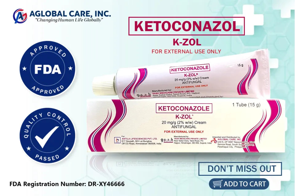 Ketoconazole (K-zol) 20mg/g (2% w/w) Cream  10g