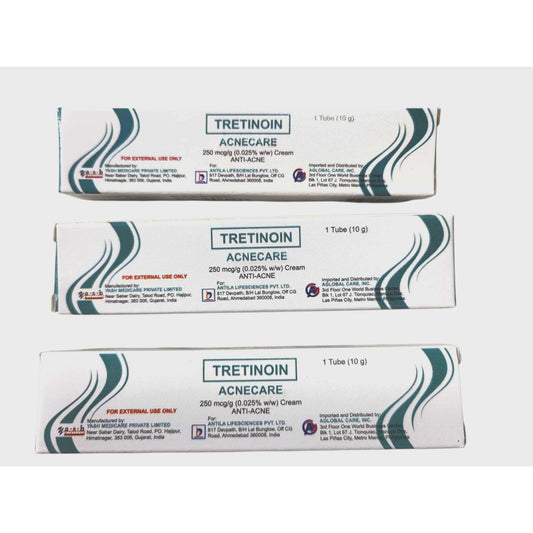 ACNECARE Tretinoin 250mcg/g 0.025%w/w Cream 1 Tube 10g