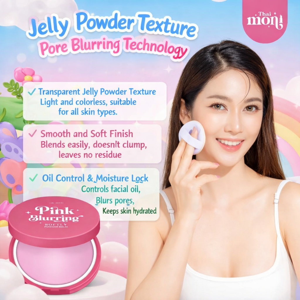 Thai Monj Pink Blurring Softly Powder Balm
