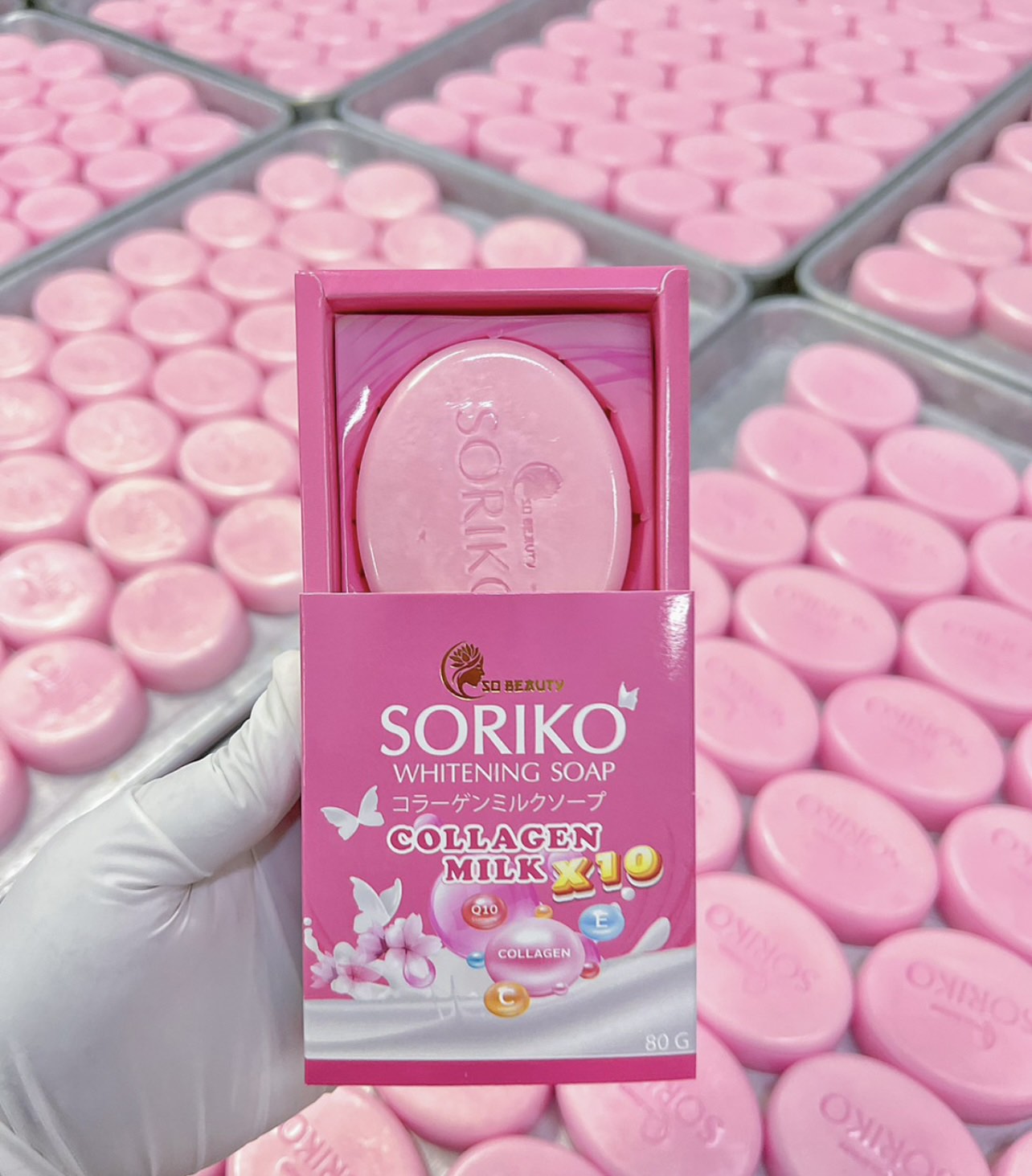 Soriko Whitening Collagen Milk Soap 80g
