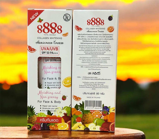 8888 TOTAL DOUBLE COLLAGEN WHITENING sunscreen Cream spf50 PA+++ 80