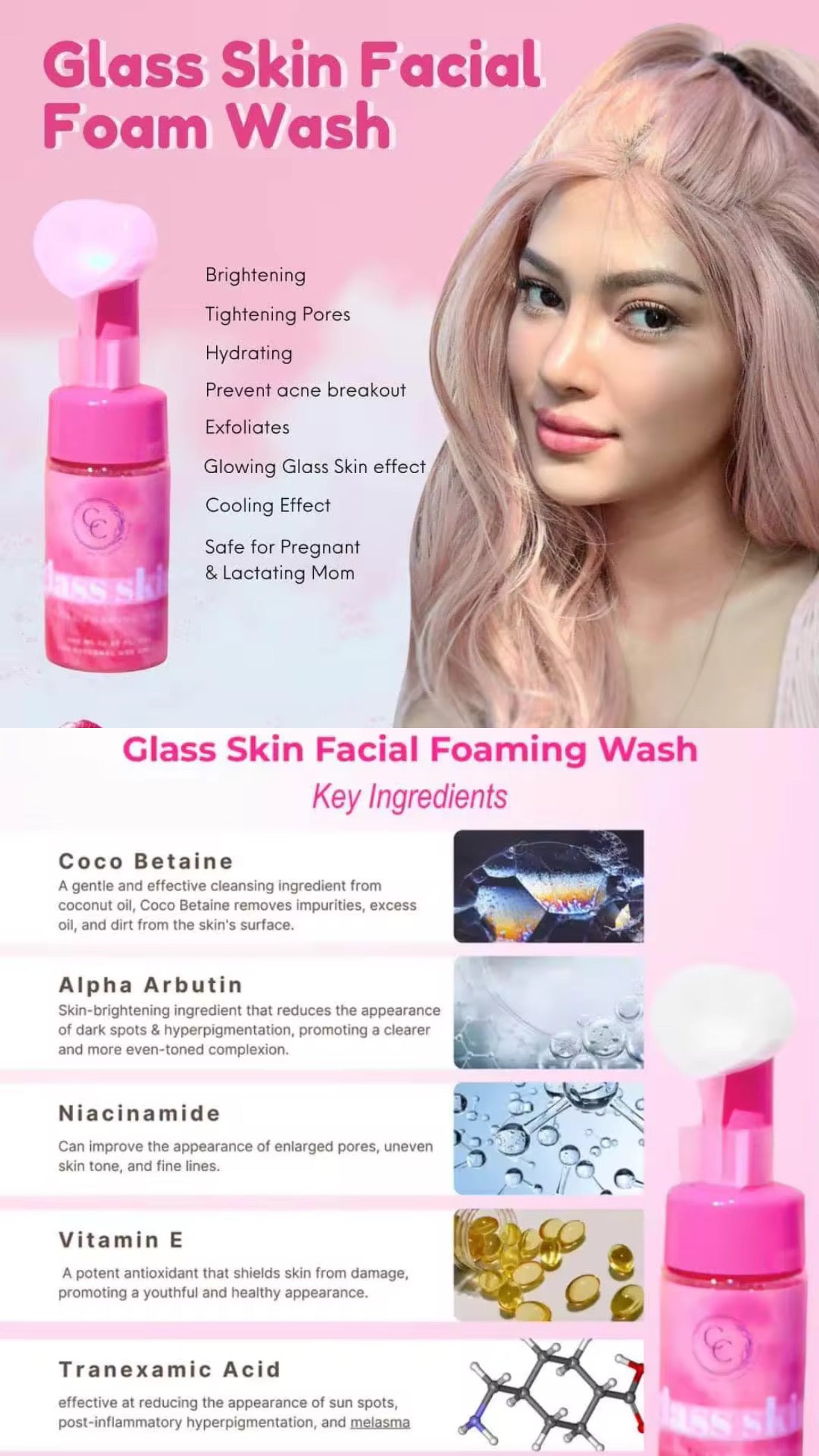 CC Glass foaming wash