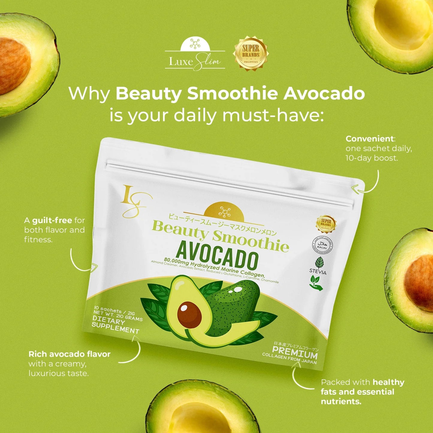 Luxe Slim Avocado 8sachets
